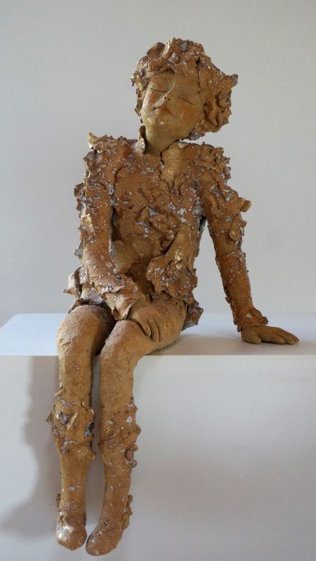 "Plénitude" Sculpture de grès beige vendue